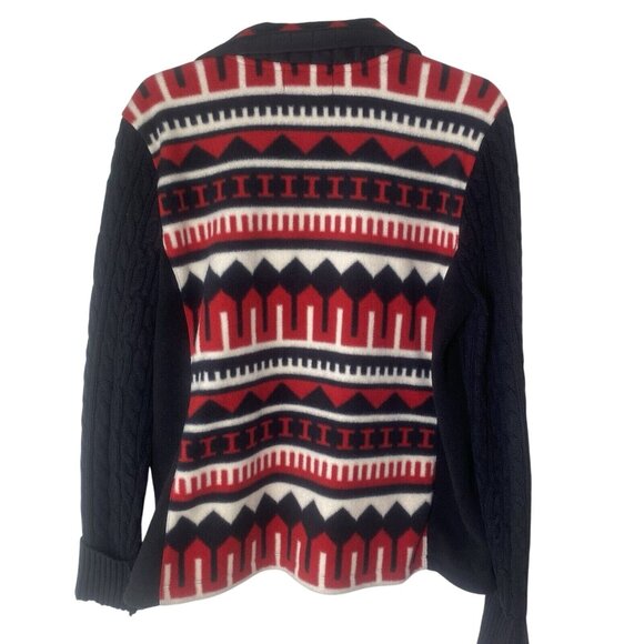 Lauren Ralph Lauren Active Southwest Fleece Cable Knit Jacket Womens XL Zip-Up L - Picture 3 of 10